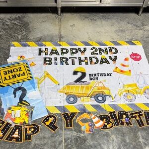 Construction Theme Birthday Party Supplies Set 2